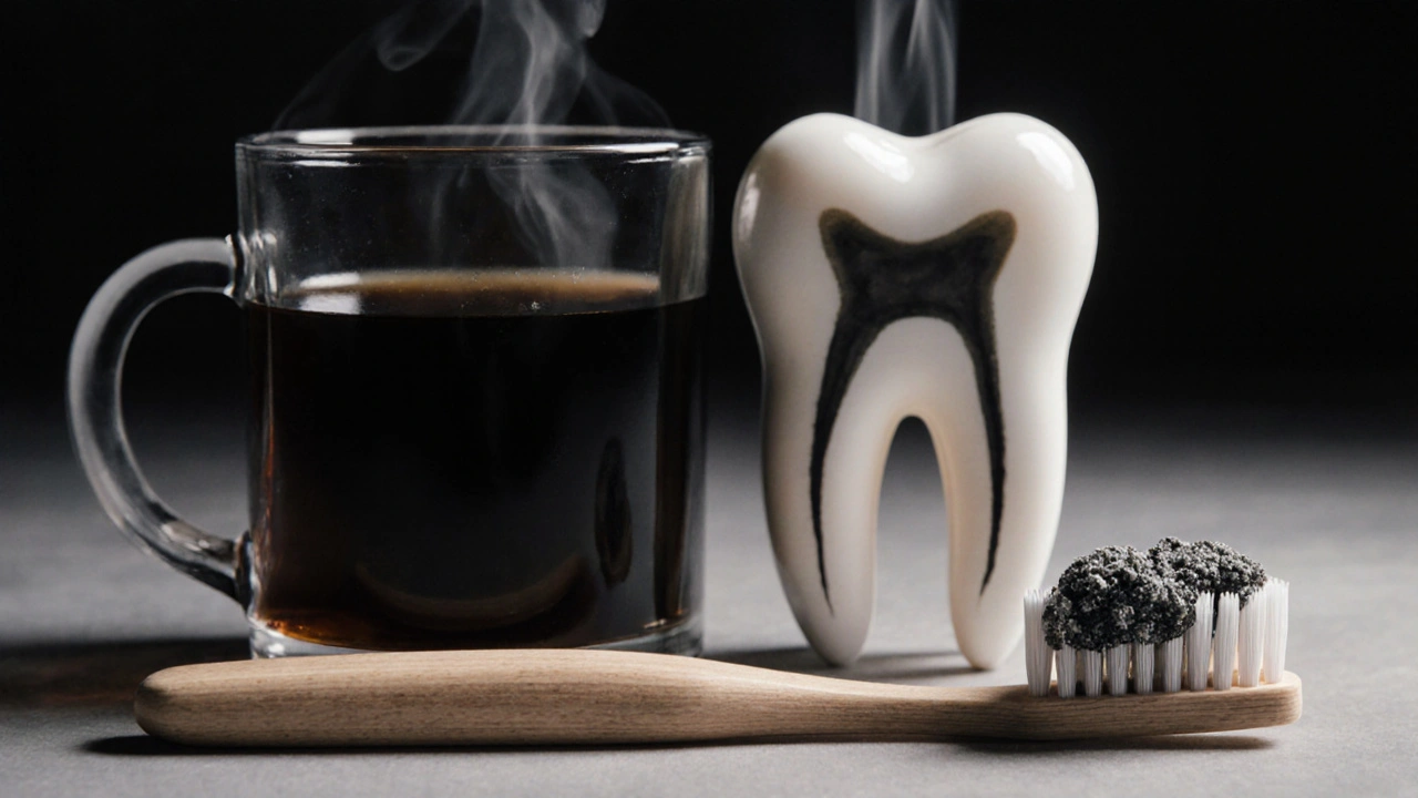 Zubní kartáček, káva a tabák jako příčiny černého zubního kamene