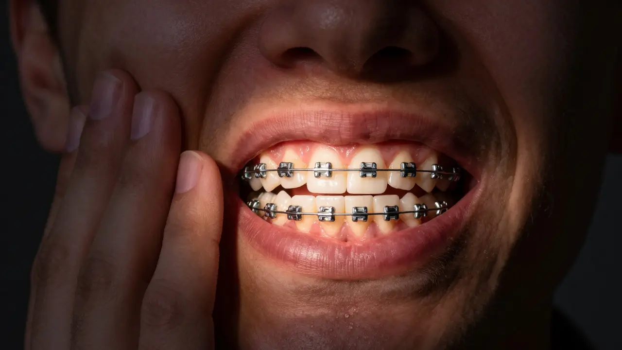 Jak bolí kaz v zubů a co dělat, když fixní rovnátka zhoršují bolest?