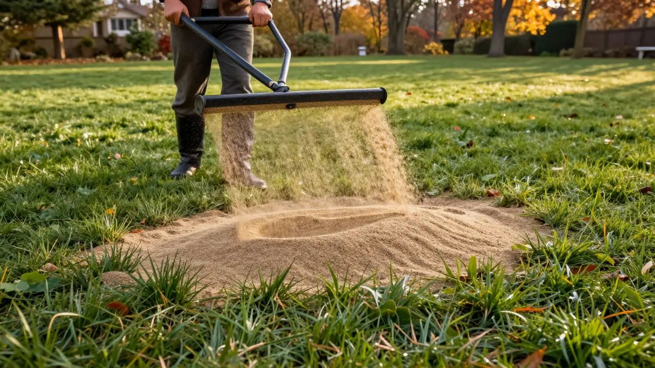 Jak pískovat trávník? Praktický průvodce pro zdravý a hustý trávník celý rok