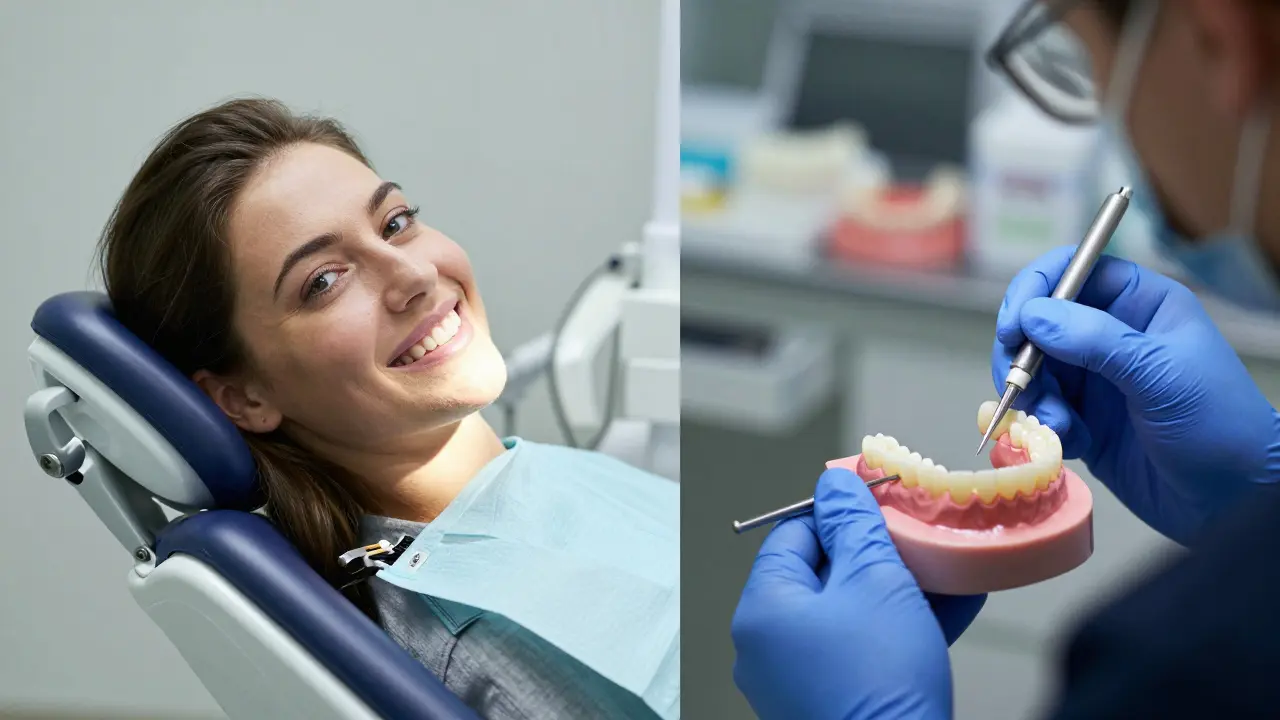 Srovnání rychlé aplikace kompozitních facett v ordinaci a výroby keramiky v laboratoři.