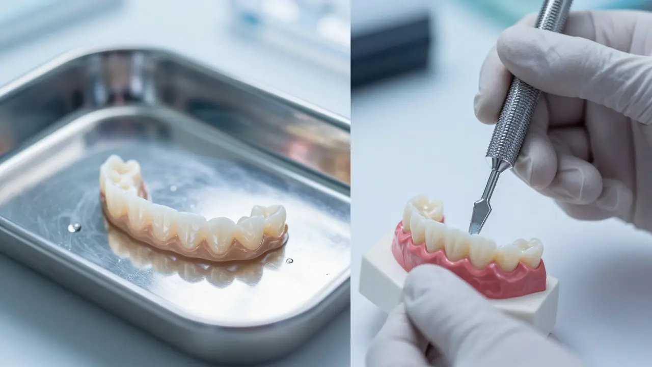 Porovnání porcelánových a kompozitních materiálů v laboratoři
