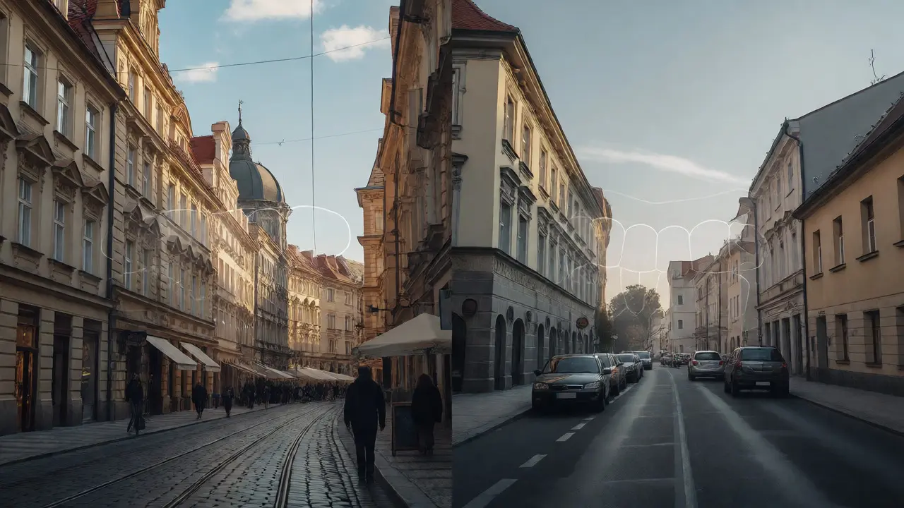 Porovnání pražské a mimopražské architektury ve vztahu k cenám zubní péče.